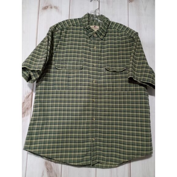 Woolrich Shirt Men's‎ Large Green plaid - Picture 1 of 7